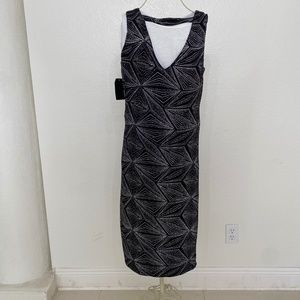 Cloth And People Women's Cocktail Dress Black and Shiny Accents Sz L -0089